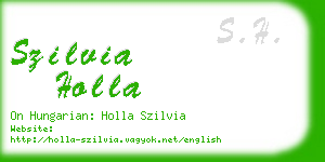 szilvia holla business card